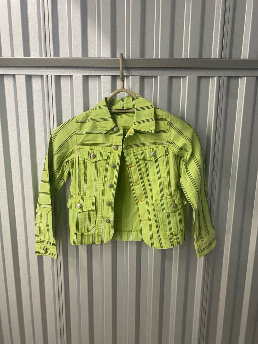 Oilily Neon Lime Striped Jacket